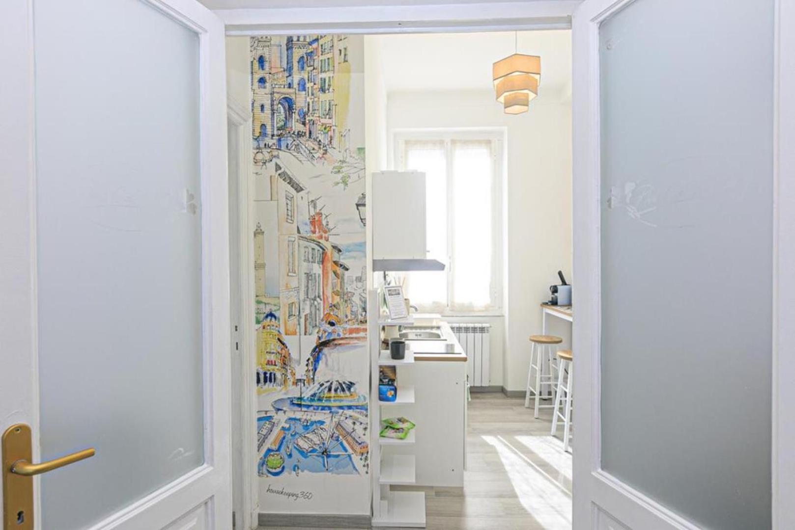 Plein Ciel - Attico Vicino Al Centro - Parcheggio Privato Apartment Genoa Luaran gambar